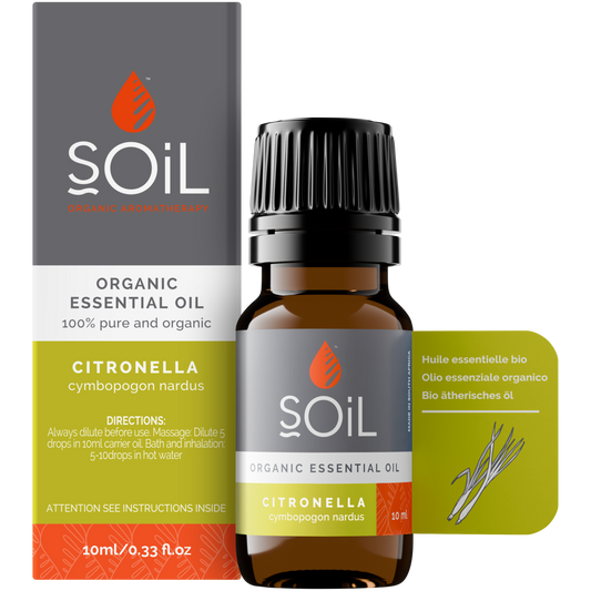 Organic Citronella Essential Oil (Cymbopogon Nardus) 10ml