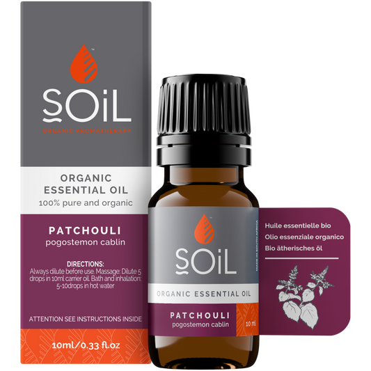 Organic Patchouli Essential Oil (Pogostemon Cablin) 10ml