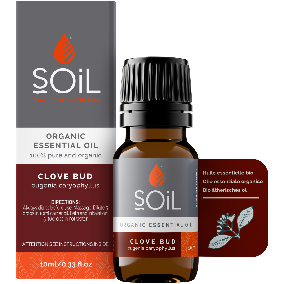 Organic Clove Bud Essential Oil (Eugenia Caryophillus) 20ml