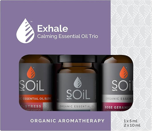 SOiL Exhale Organic Essential Oil Trio