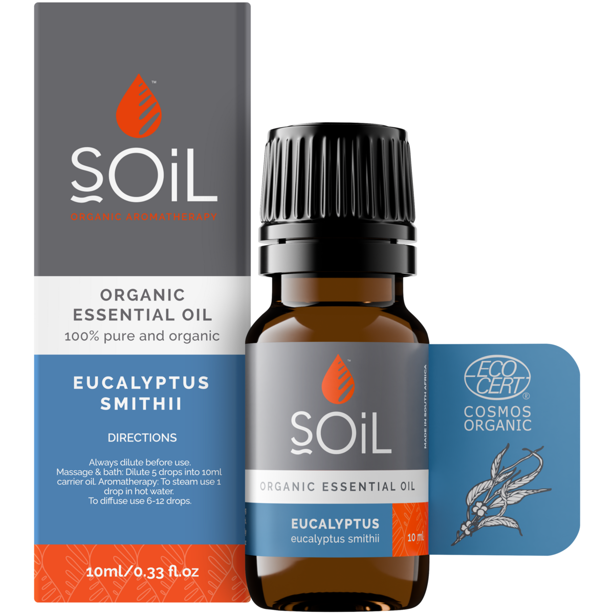 Organic Eucalyptus Essential Oil (Eucalyptus Smithii) 10ml