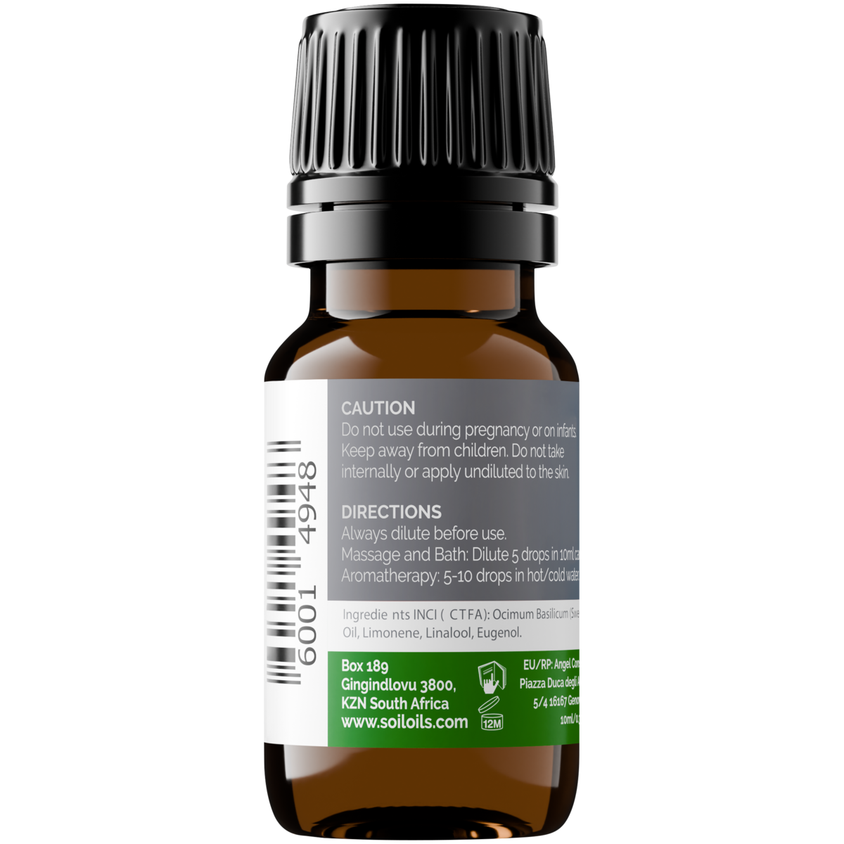 Organic Basil Essential Oil (Ocimum Basilicum) 10ml