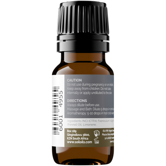 Organic Fennel Essential Oil (Foeniculum Vulgarus) 20ml