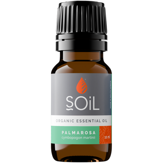 Organic Palmarosa Essential Oil (Cymbopogon Martini) 10ml