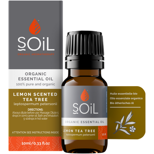 Organic Lemon Tea Tree Essential Oil (Leptospermum Petersonii) 10ml
