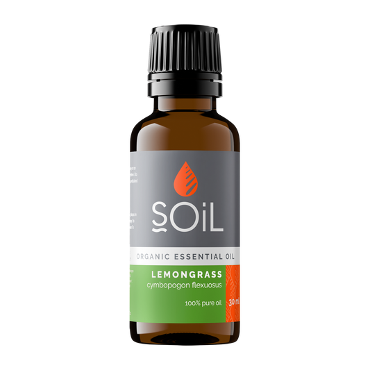 Organic Lemongrass Essential Oil (Cymbopogon Citratus) 30ml