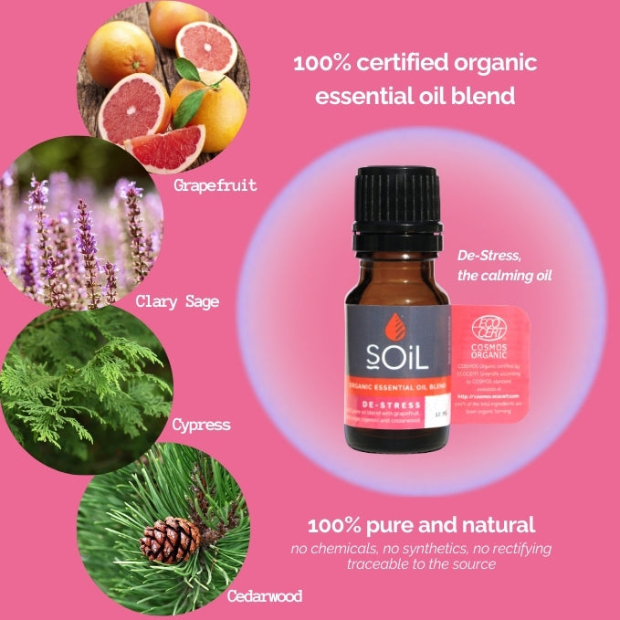 De-Stress - Organic Essential Oil Blend 10ml