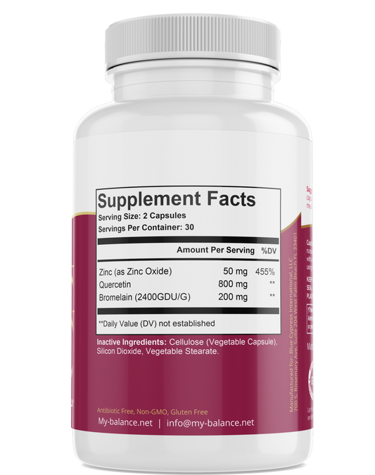 Quercetin, Bromelain & Zinc